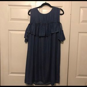 Cut out shoulder dress